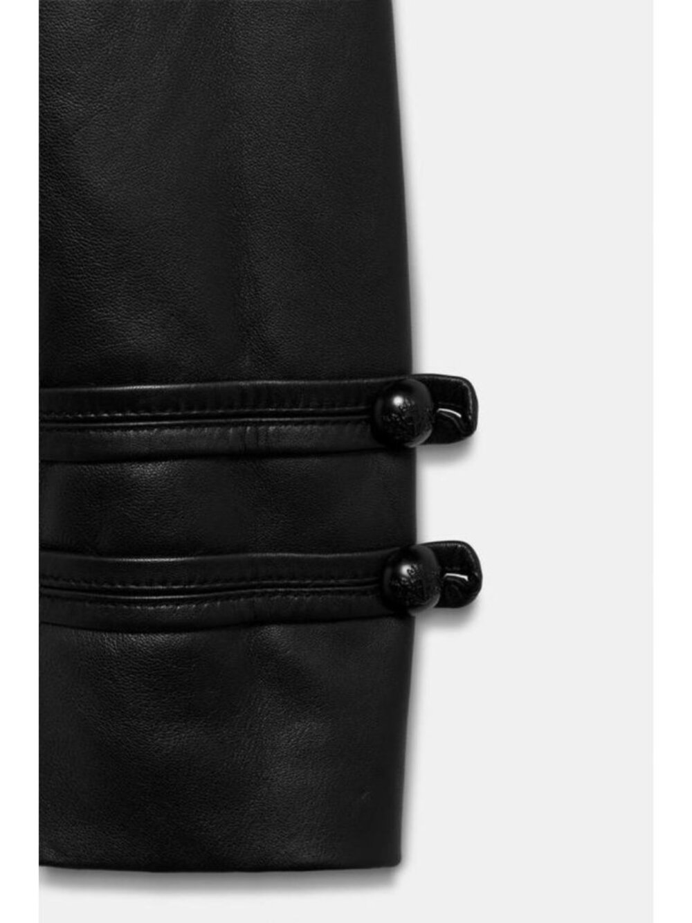 ZARA 100% LEATHER FROG FASTENING JACKET ZW COLLECTION 5479/243/800 - Picture 5 of 5